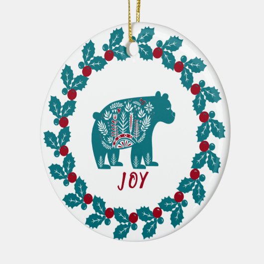 Persoonlijke kerstmis keramisch ornament (Links)