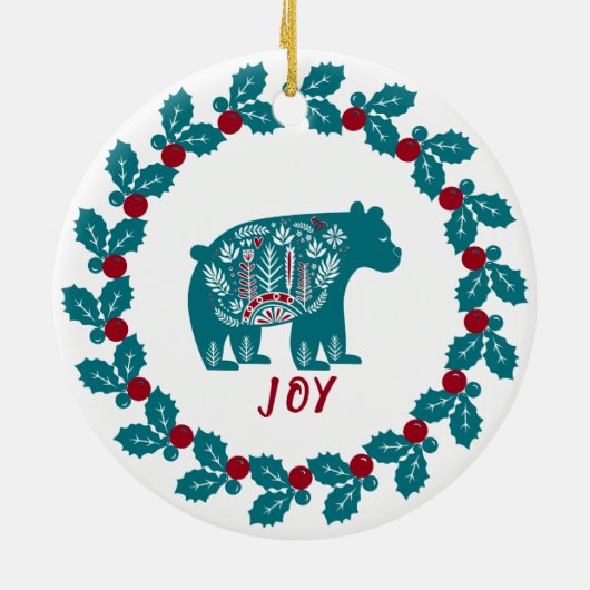 Persoonlijke kerstmis keramisch ornament (Achterkant)