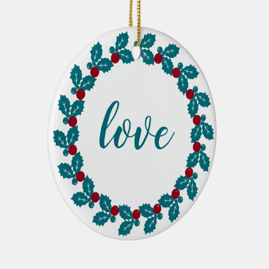 Persoonlijke kerstmis keramisch ornament (Rechts)