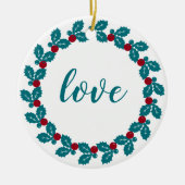 Persoonlijke kerstmis keramisch ornament (Voorkant)