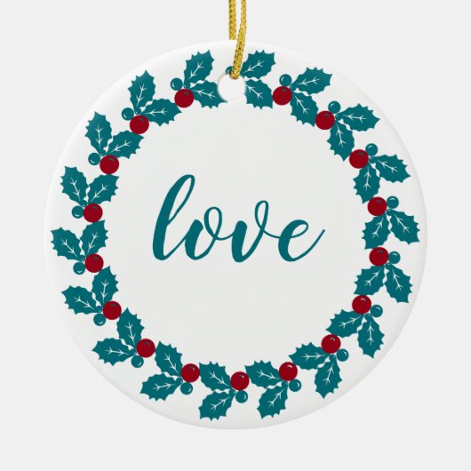 Persoonlijke kerstmis keramisch ornament (Voorkant)