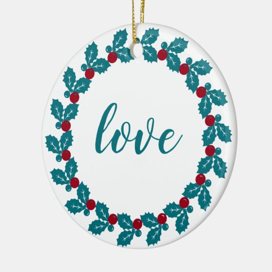 Persoonlijke kerstmis keramisch ornament (Links)