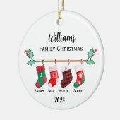 Persoonlijke kerstmis keramisch ornament (Links)