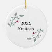 Persoonlijke Kerstmis Keramisch Ornament (Achterkant)