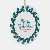 Persoonlijke kerstmis keramisch ornament (Rechts)