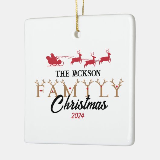 Persoonlijke kerstmis keramisch ornament (Links)