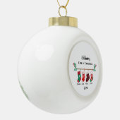 Persoonlijke kerstmis keramische bal ornament (Links)