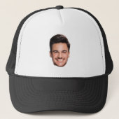 Persoonlijke Kerstmis Kerst Gezicht Trucker Pet (Voorkant)