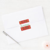 Persoonlijke Kerstmis Kerstvreugde Vierkante Sticker (Envelop)