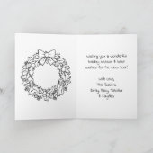 Persoonlijke Kerstmis Kleurboek voor Volwassenen Kaart (Binnen)