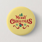 Persoonlijke Kerstmis Knop – Aangepaste Seizoenspi Ronde Button 5,7 Cm (Voorkant)