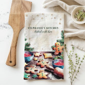 Persoonlijke Kerstmis Koekjes van Gemberkoek Theedoek