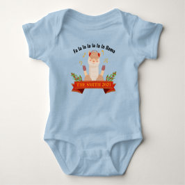 Persoonlijke Kerstmis Lama Familie Matching Baby  Romper