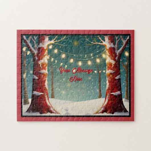 Persoonlijke kerstmis legpuzzel (Horizontaal)