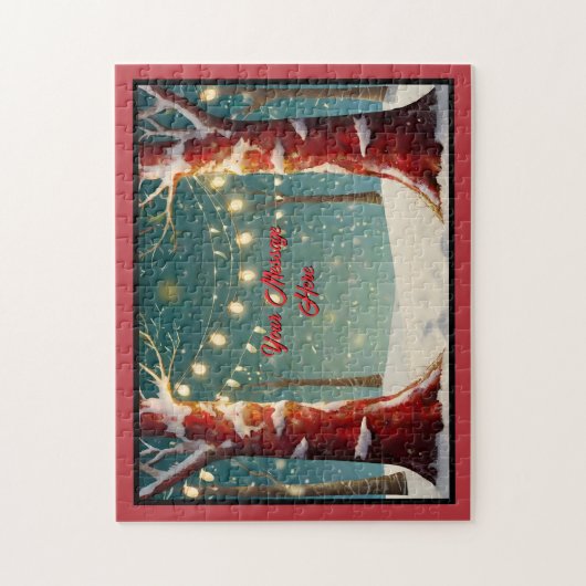 Persoonlijke kerstmis legpuzzel (Verticaal)