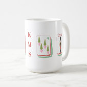 Persoonlijke Kerstmis Mahjong Cadeau Koffiemok (Voorkant rechts)