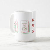 Persoonlijke Kerstmis Mahjong Cadeau Koffiemok (Voorkant links)