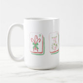 Persoonlijke Kerstmis Mahjong Cadeau Koffiemok (Links)