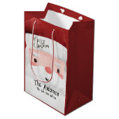 Persoonlijke kerstmis medium cadeauzakje (Voorkant Gekanteld)