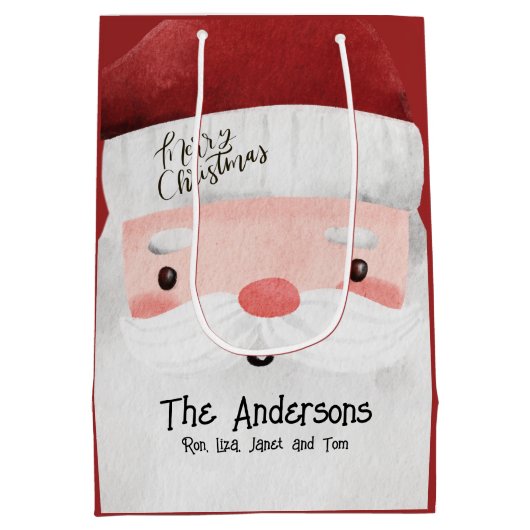 Persoonlijke kerstmis medium cadeauzakje (Achterkant)