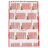 Persoonlijke kerstmis medium cadeauzakje (Voorkant)