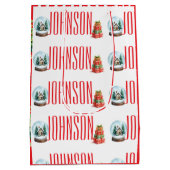 Persoonlijke kerstmis medium cadeauzakje (Achterkant)