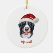 Persoonlijke Kerstmis met Berner Sennenhond Keramisch Ornament (Voorkant)