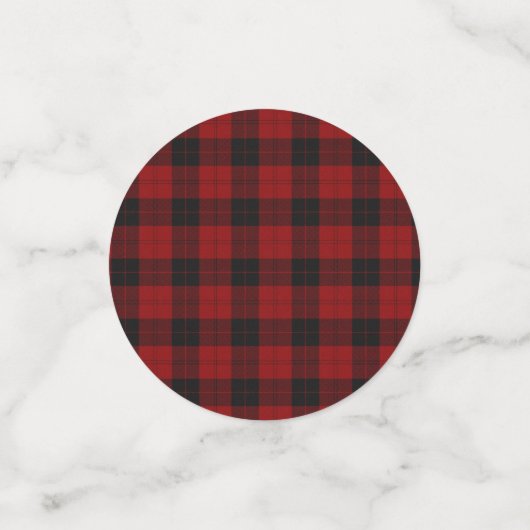 Persoonlijke Kerstmis met Buffalo Plaid Goud Confetti (Kleine voorkant)