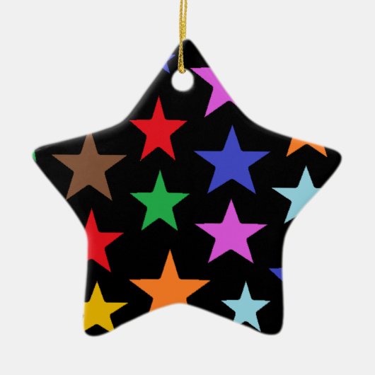 Persoonlijke kerstmis met Star Shaped Keramisch Ornament (Voorkant)