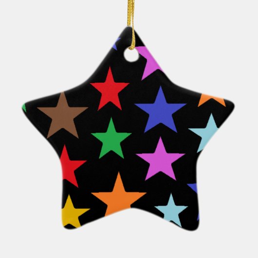 Persoonlijke kerstmis met Star Shaped Keramisch Ornament (Achterkant)