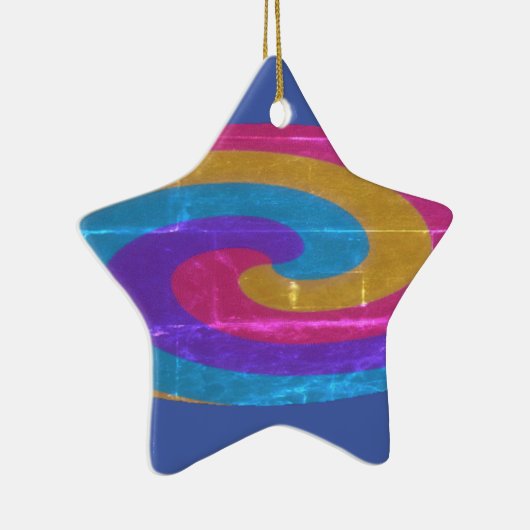 Persoonlijke kerstmis met Star Shaped Keramisch Ornament (Rechts)