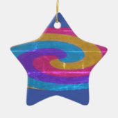 Persoonlijke kerstmis met Star Shaped Keramisch Ornament (Voorkant)