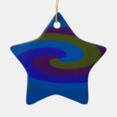 Persoonlijke kerstmis met Star Shaped Keramisch Ornament (Voorkant)