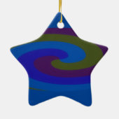 Persoonlijke kerstmis met Star Shaped Keramisch Ornament (Achterkant)