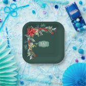 Persoonlijke Kerstmis Mistletoe Krans Papieren Bordje (Feest)