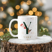 Persoonlijke Kerstmis Monogram Y Mok