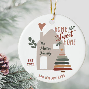 Persoonlijke Kerstmis Nieuw Thuis Gelukkig Keramisch Ornament
