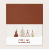 Persoonlijke Kerstmis Noel Cadeautag Kaarten (Buitenkant ongevouwen)