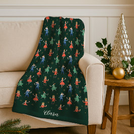 Persoonlijke Kerstmis Notenkraker Cocktail Fleece Deken