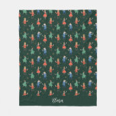 Persoonlijke Kerstmis Notenkraker Cocktail Fleece Deken (Voorkant)