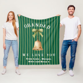 Persoonlijke Kerstmis Opa Fleece Deken Cadeau