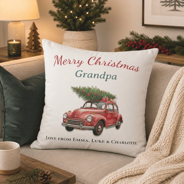 Persoonlijke Kerstmis Opa Kussen Cadeau (Creator heeft geüpload)