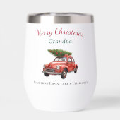 Persoonlijke Kerstmis Opa Tumbler Cadeau (Achterkant)