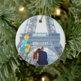 Persoonlijke Kerstmis Parijs Eiffeltoren Keramisch Ornament