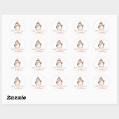 Persoonlijke Kerstmis pinguïn Ronde Sticker (Vel)