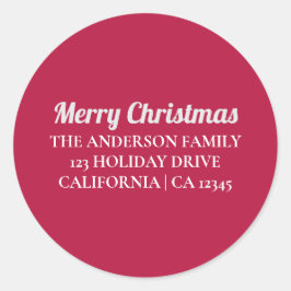 Persoonlijke Kerstmis Retouradres Sticker
