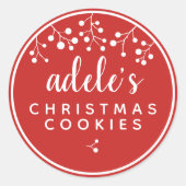 Persoonlijke Kerstmis Ronde Sticker (Voorkant)