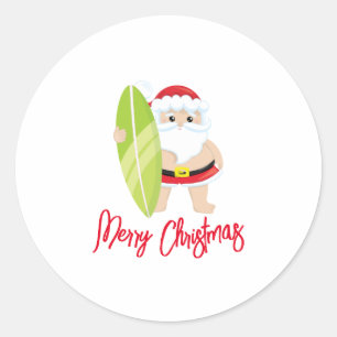 Persoonlijke kerstmis ronde sticker