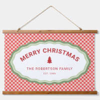 Persoonlijke Kerstmis Rood Geruit Gingham