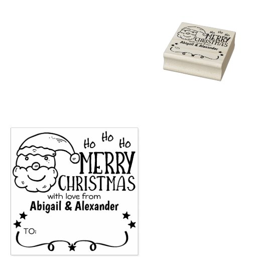 Persoonlijke kerstmis rubberstempel (Gestempeld)